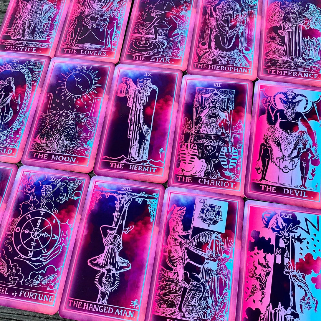 Tarot Deck Neon Light,Plastic lamination - Dark Forest Tarot Cards